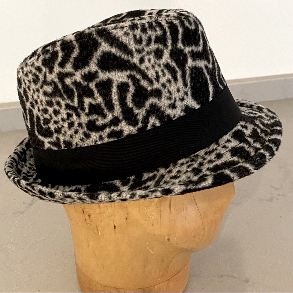 Vintage Fedora Leopard Wool Blend Hat /Like New